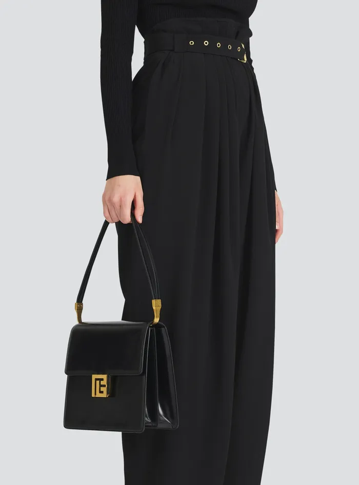 Balmain Ely Bags Womens Smooth Leather Ely Bag Black Balmain Ely Bags Womens Smooth Leather Ely Bag Black