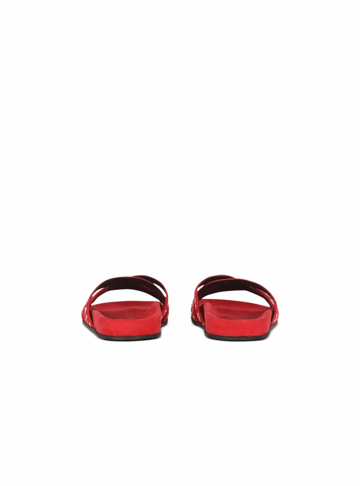 Balmain Flats Womens High Summer Capsule 8211 Union Flip Flops With Balmain Logo Print Red Balmain Flats Womens High Summer Capsule 8211 Union Flip Flops With Balmain Logo Print Red