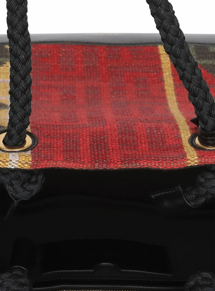 Balmain Folded Shopping Bags Womens LargeSized Multicolor Monogram Needlepoint Balmain Bag Multicolor Balmain Folded Shopping Bags Womens LargeSized Multicolor Monogram Needlepoint Balmain Bag Multicolor