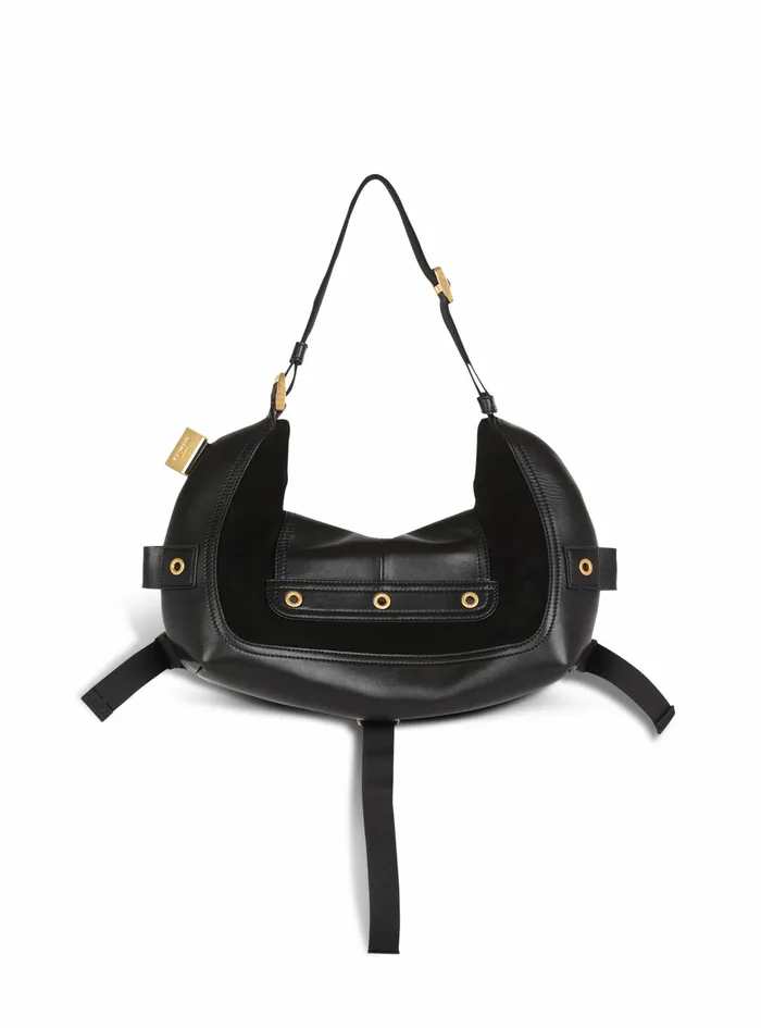 Balmain Handbags Womens Leather And Suede Major Bag Black Balmain Handbags Womens Leather And Suede Major Bag Black