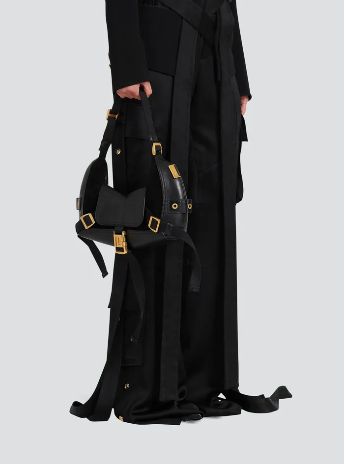 Balmain Handbags Womens Leather And Suede Major Bag Black Balmain Handbags Womens Leather And Suede Major Bag Black