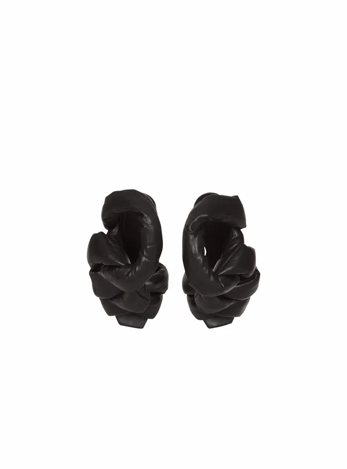 Balmain High Heels Womens Quilted Leather Ulla Sandals Black Balmain High Heels Womens Quilted Leather Ulla Sandals Black