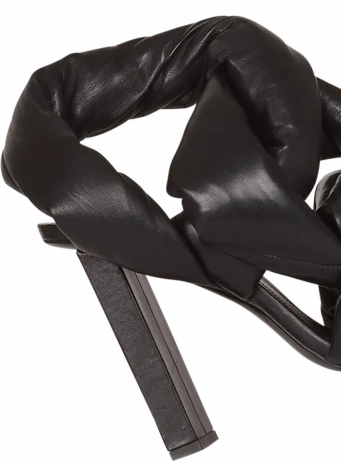 Balmain High Heels Womens Quilted Leather Ulla Sandals Black Balmain High Heels Womens Quilted Leather Ulla Sandals Black