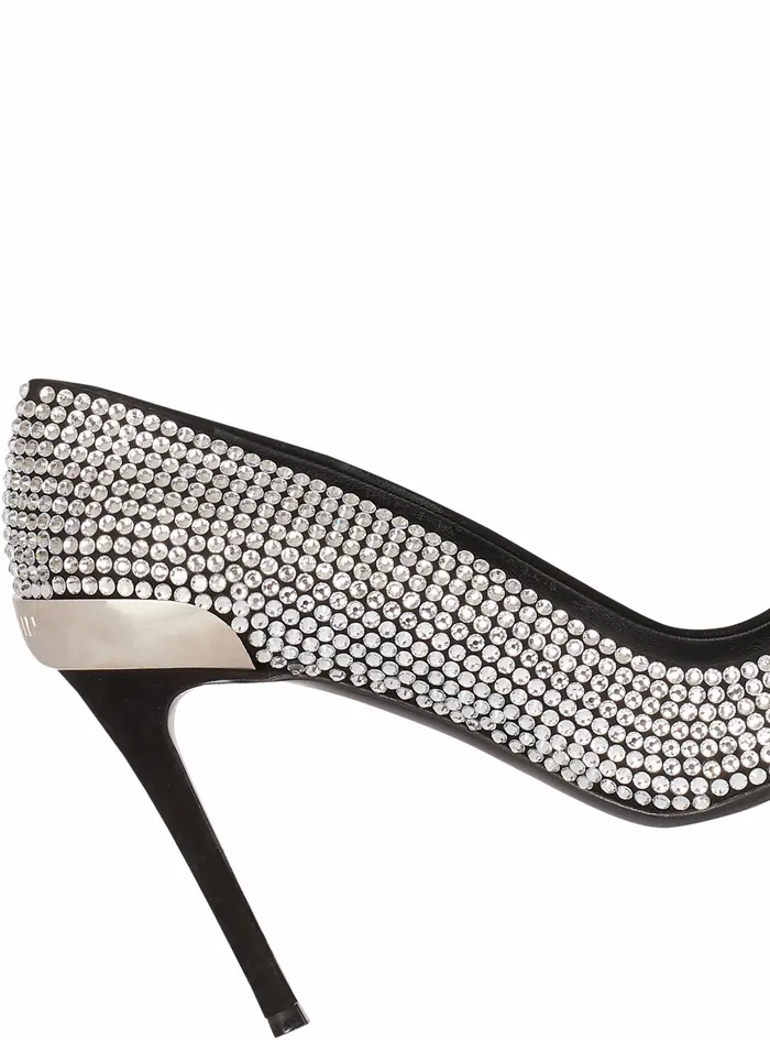 Balmain High Heels Womens Rhinestones Ruby Pumps Silver Balmain High Heels Womens Rhinestones Ruby Pumps Silver
