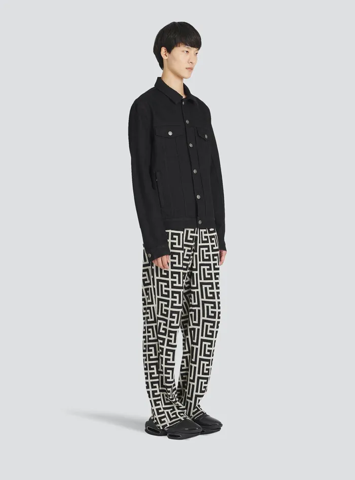 Balmain Outerwear Mens EcoDesigned Denim Jacket Black Balmain Outerwear Mens EcoDesigned Denim Jacket Black