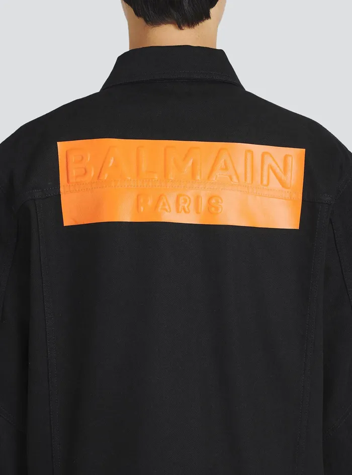 Balmain Outerwear Mens EcoDesigned Denim Jacket Black Balmain Outerwear Mens EcoDesigned Denim Jacket Black