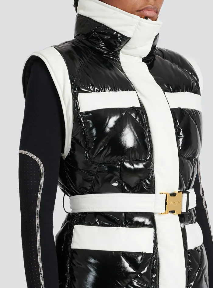 Balmain Outerwear Womens Padded Vest Black Balmain Outerwear Womens Padded Vest Black