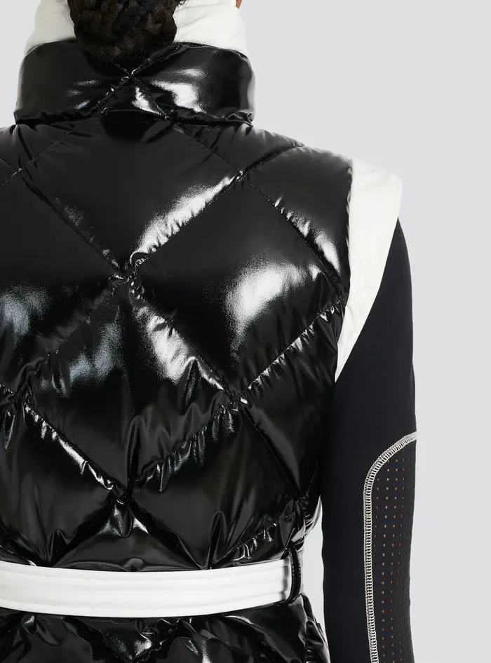 Balmain Outerwear Womens Padded Vest Black Balmain Outerwear Womens Padded Vest Black