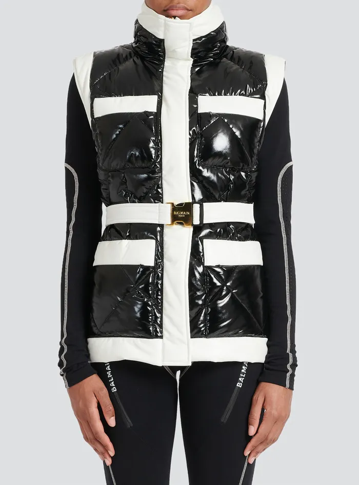 Balmain Outerwear Womens Padded Vest Black Balmain Outerwear Womens Padded Vest Black