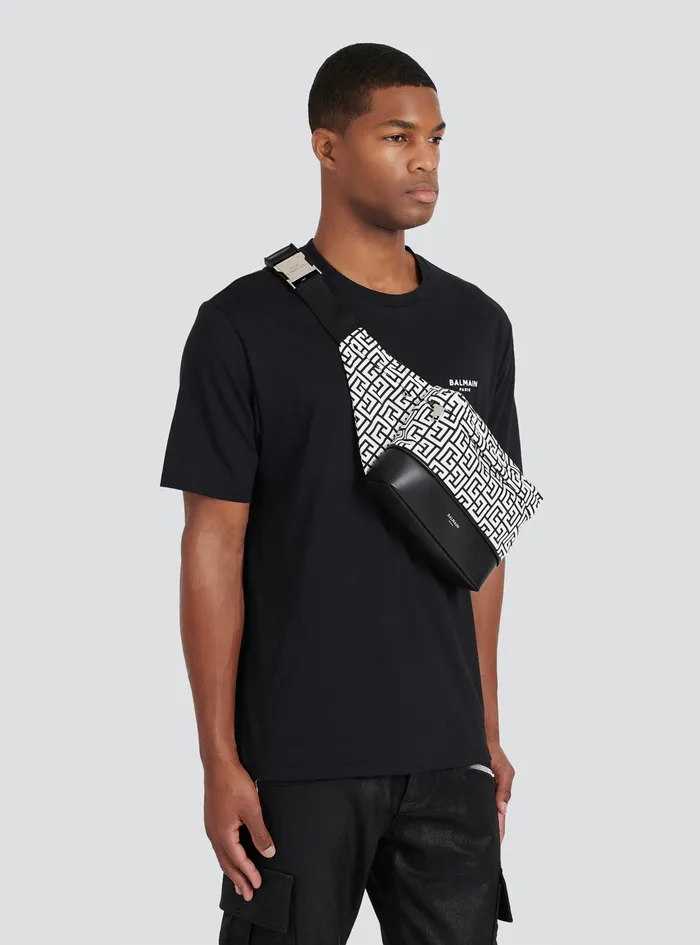 Balmain Pouches And Belt Bags Mens Nylon City Belt Bag Black Balmain Pouches And Belt Bags Mens Nylon City Belt Bag Black