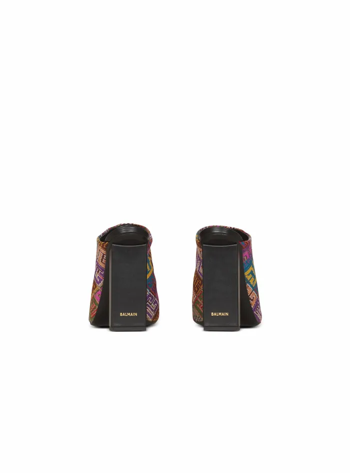 Balmain Sandals Womens Multicolor Needlepoint Ulla Mules With Balmain Monogram Multicolor Balmain Sandals Womens Multicolor Needlepoint Ulla Mules With Balmain Monogram Multicolor