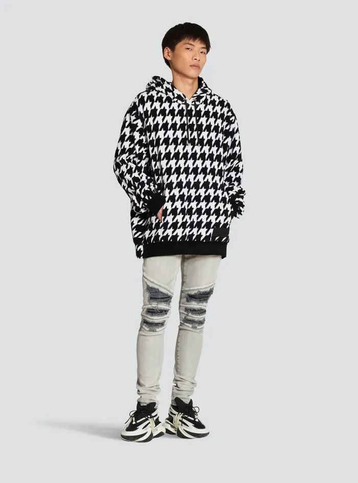 Balmain Sweatshirts Mens Hooded Sweatshirt Black Balmain Sweatshirts Mens Hooded Sweatshirt Black