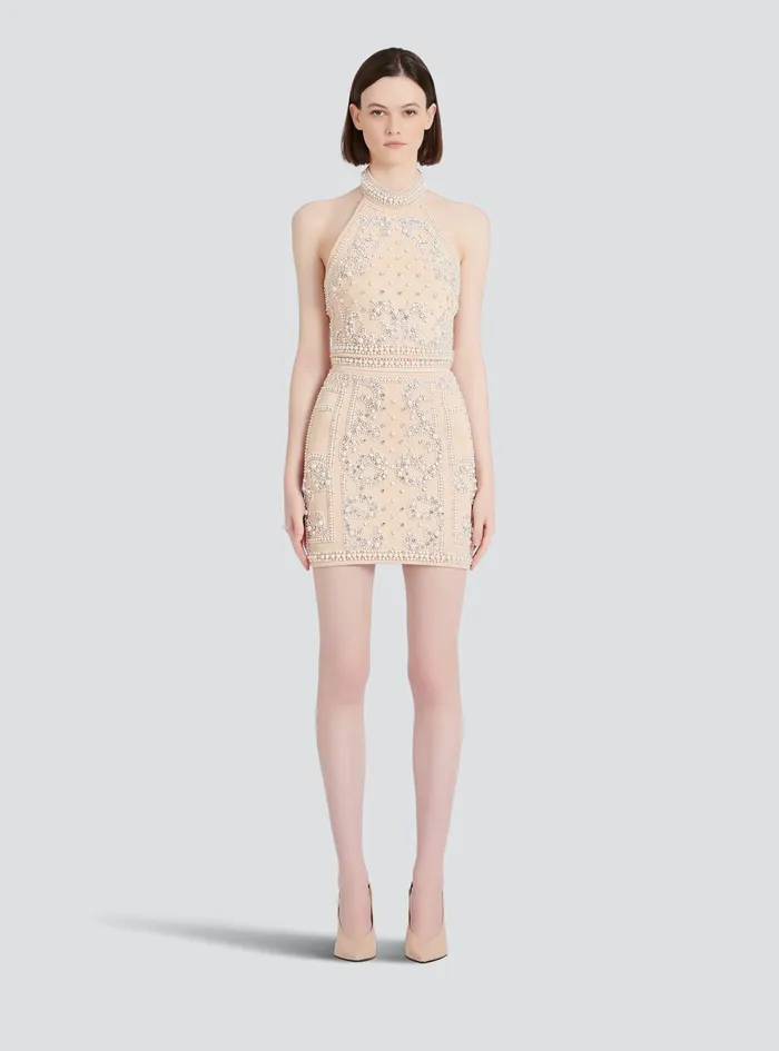 Balmain Tops And Shirts Womens Embroidered Crop Top Beige Balmain Tops And Shirts Womens Embroidered Crop Top Beige