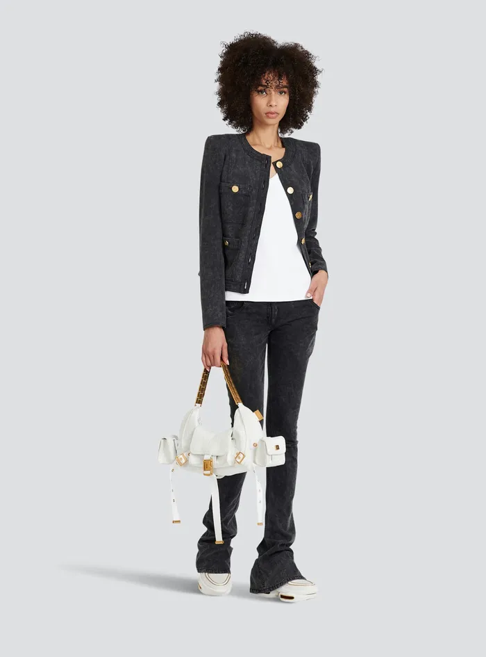 Balmain Tops And Shirts Womens Jersey Top White Balmain Tops And Shirts Womens Jersey Top White