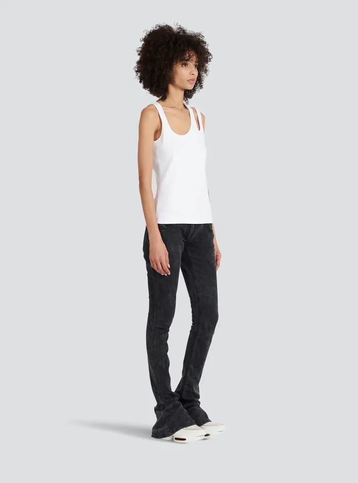 Balmain Tops And Shirts Womens Jersey Top White Balmain Tops And Shirts Womens Jersey Top White