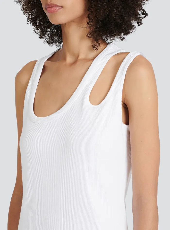 Balmain Tops And Shirts Womens Jersey Top White Balmain Tops And Shirts Womens Jersey Top White