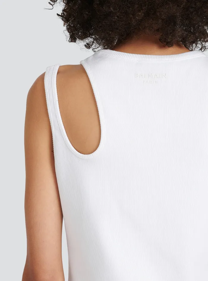 Balmain Tops And Shirts Womens Jersey Top White Balmain Tops And Shirts Womens Jersey Top White