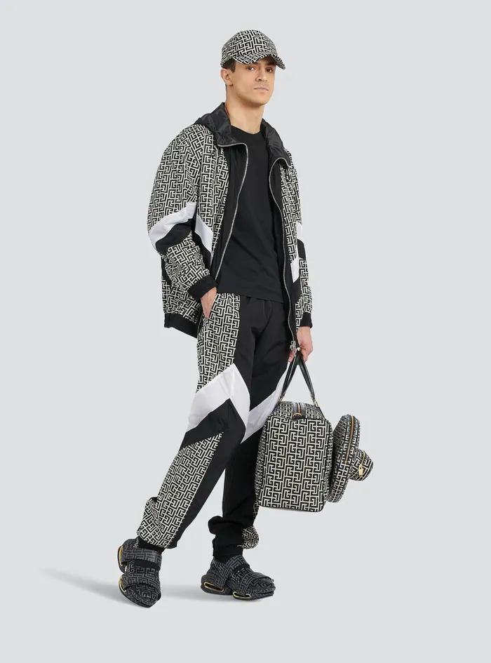 Balmain Trousers And Shorts Mens Sweatpants With Balmain Monogram Black Balmain Trousers And Shorts Mens Sweatpants With Balmain Monogram Black