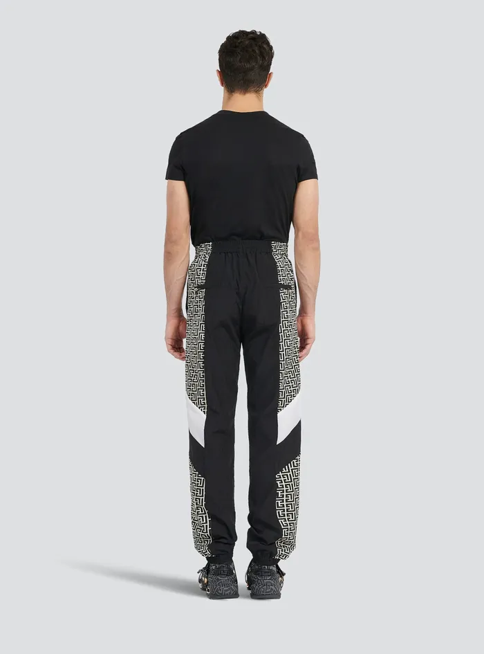 Balmain Trousers And Shorts Mens Sweatpants With Balmain Monogram Black Balmain Trousers And Shorts Mens Sweatpants With Balmain Monogram Black