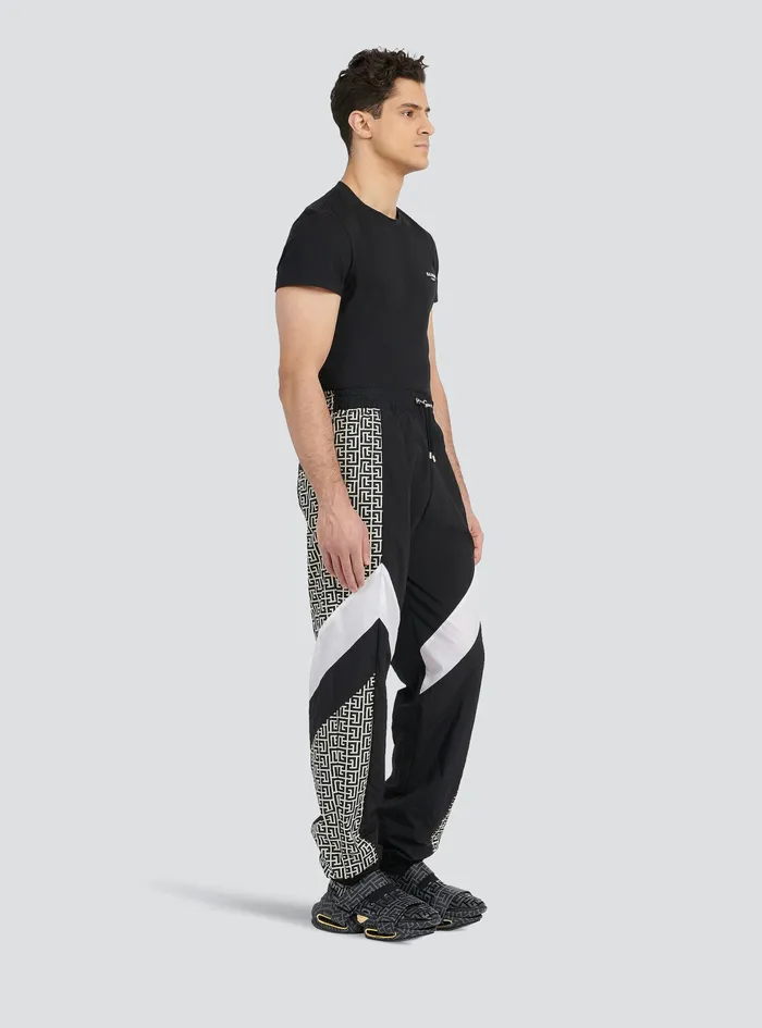 Balmain Trousers And Shorts Mens Sweatpants With Balmain Monogram Black Balmain Trousers And Shorts Mens Sweatpants With Balmain Monogram Black