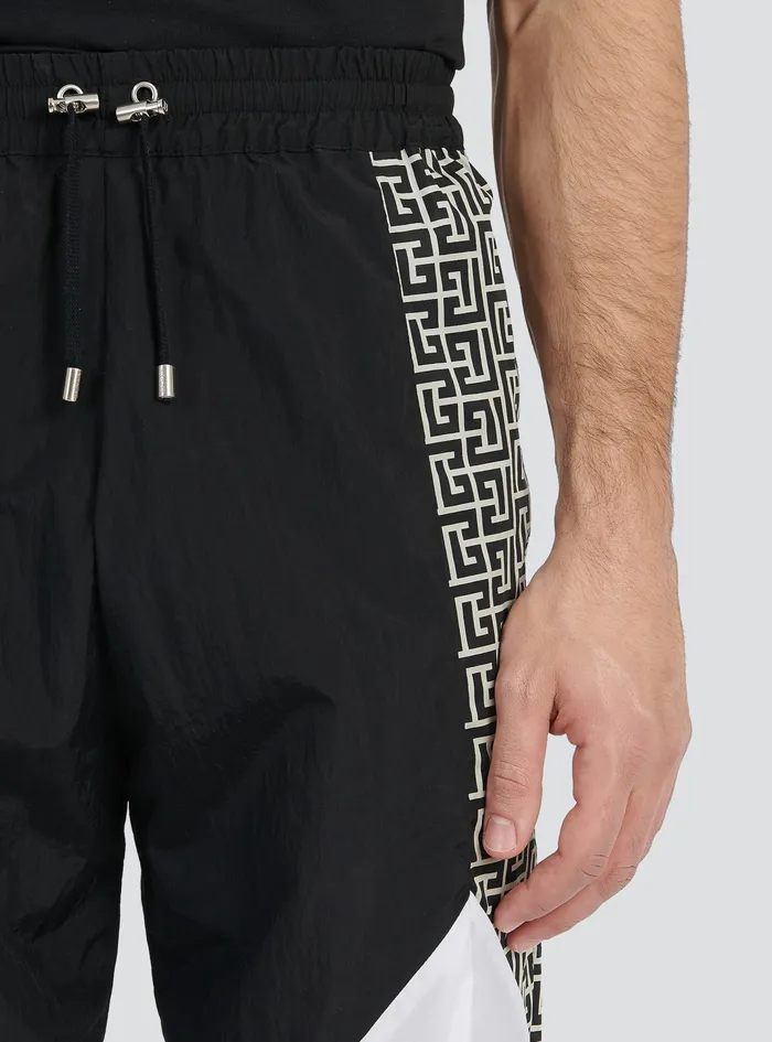 Balmain Trousers And Shorts Mens Sweatpants With Balmain Monogram Black Balmain Trousers And Shorts Mens Sweatpants With Balmain Monogram Black