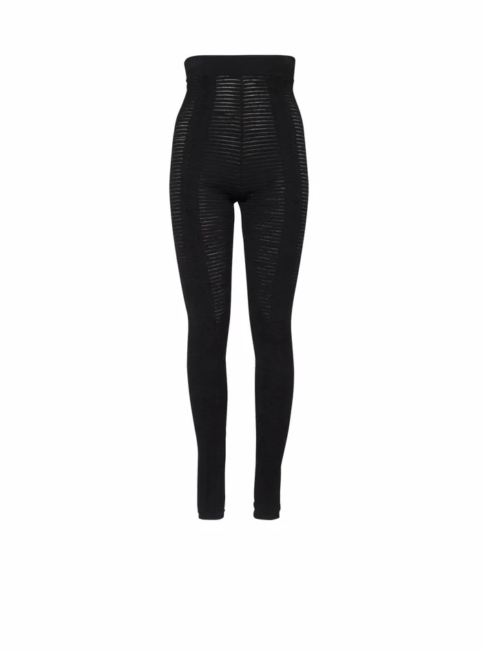 Balmain Trousers And Shorts Womens Knit Leggings Black