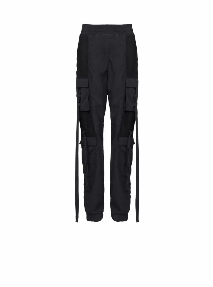 Balmain Trousers And Shorts Womens Nylon Cargo Pants Black