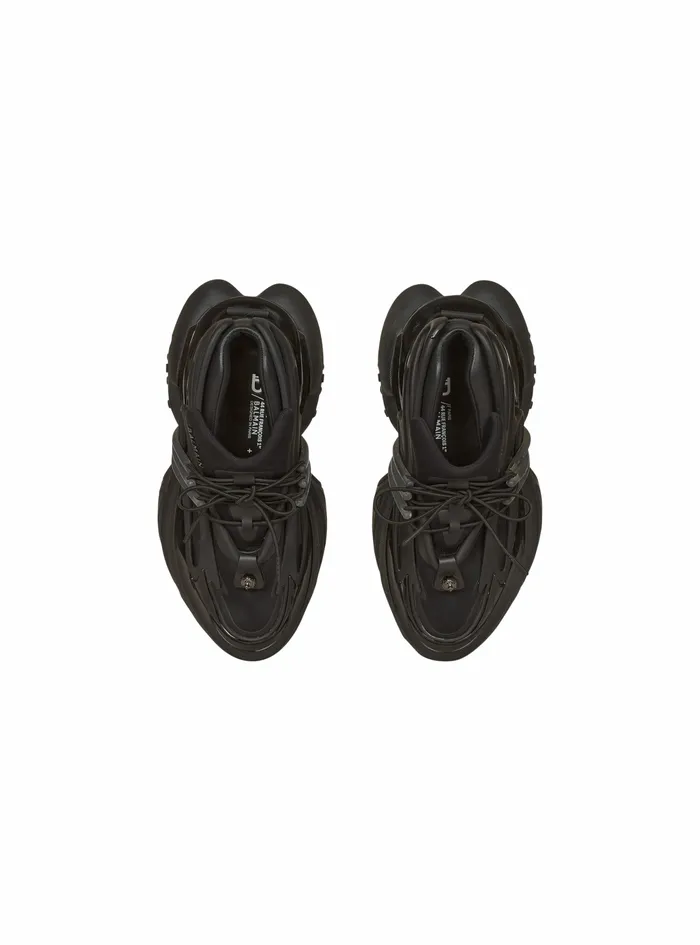 Balmain Unicorn Mens Leather Unicorn LowTop Sneakers Black Balmain Unicorn Mens Leather Unicorn LowTop Sneakers Black