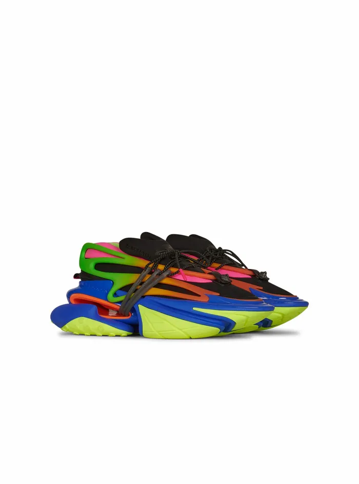 Balmain Unicorn Mens Multicolor Neoprene And Leather Unicorn LowTop Sneakers Multicolor Balmain Unicorn Mens Multicolor Neoprene And Leather Unicorn LowTop Sneakers Multicolor