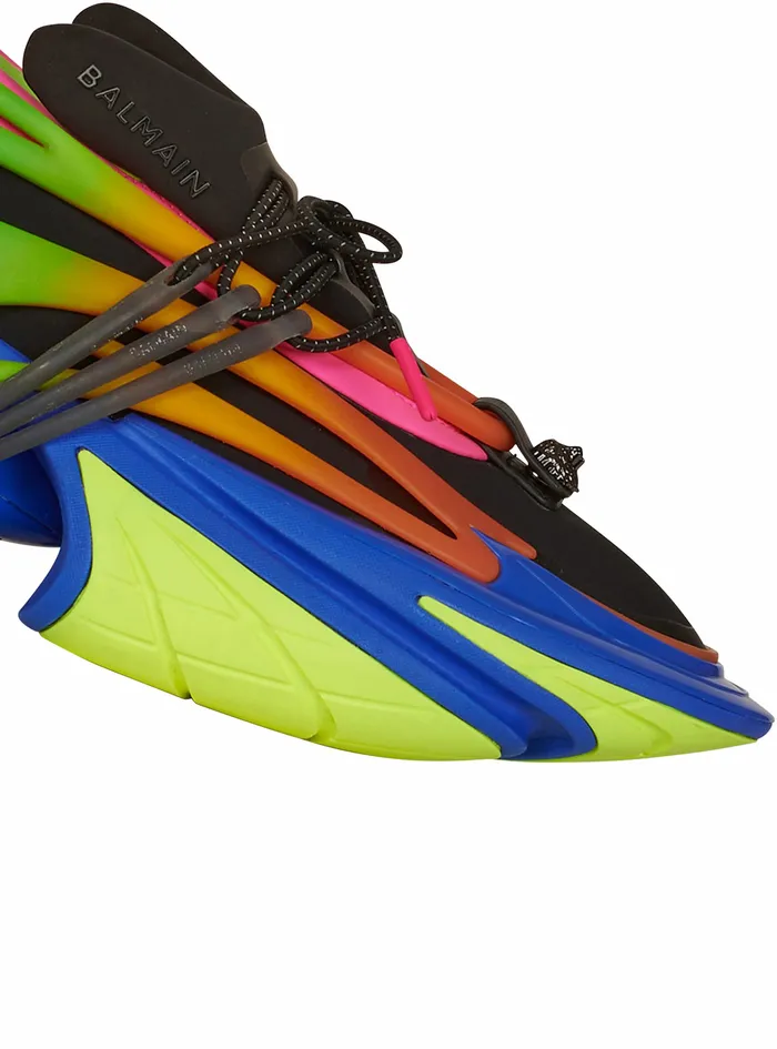 Balmain Unicorn Mens Multicolor Neoprene And Leather Unicorn LowTop Sneakers Multicolor Balmain Unicorn Mens Multicolor Neoprene And Leather Unicorn LowTop Sneakers Multicolor