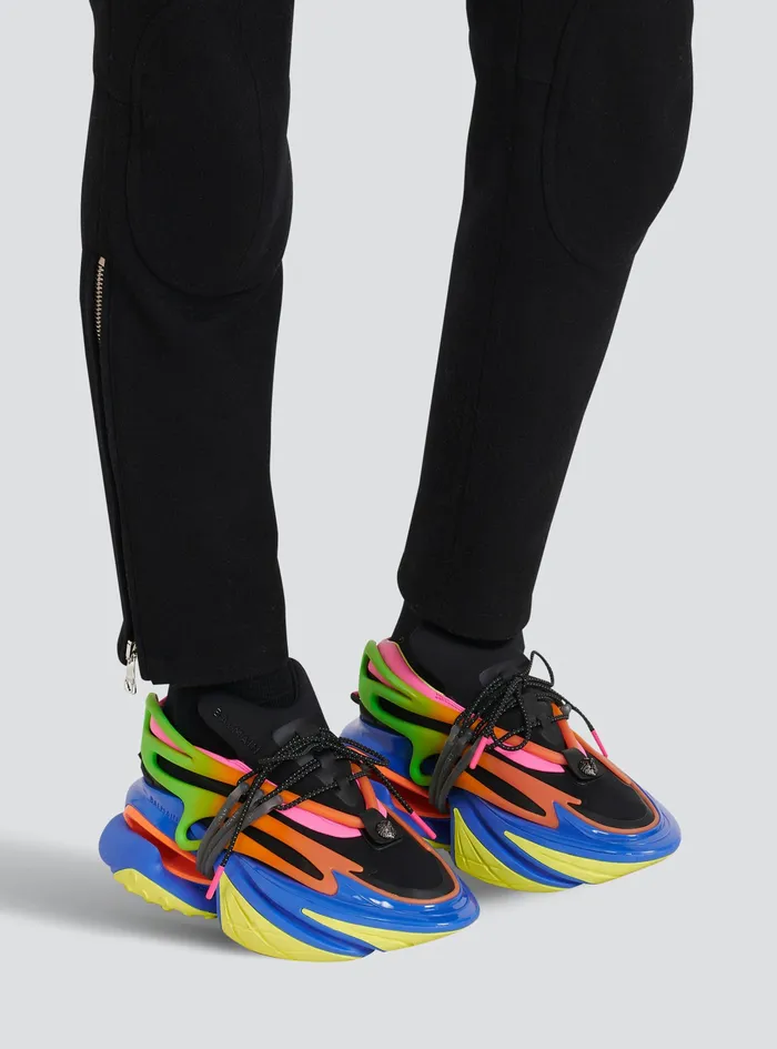 Balmain Unicorn Mens Multicolor Neoprene And Leather Unicorn LowTop Sneakers Multicolor Balmain Unicorn Mens Multicolor Neoprene And Leather Unicorn LowTop Sneakers Multicolor