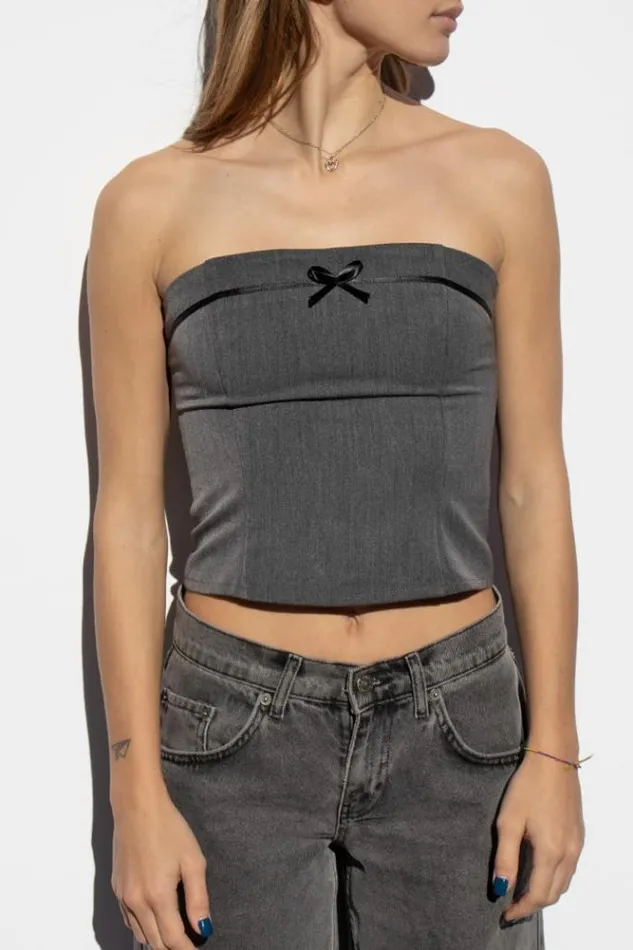 Bandeau Top With Bow Women Subdued Tops