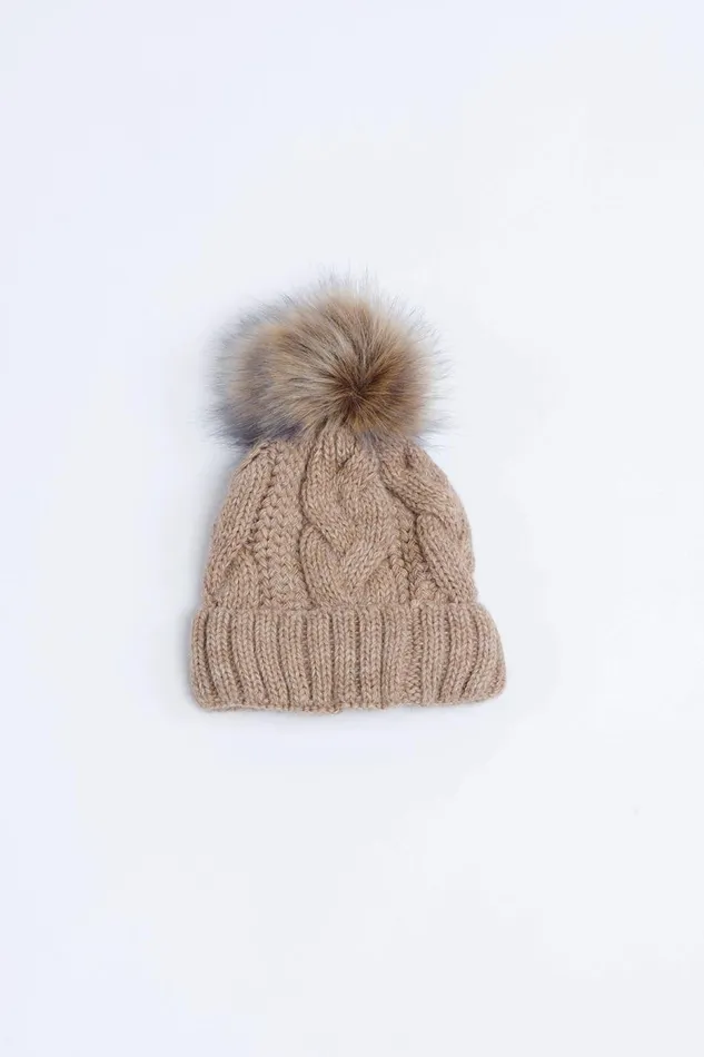 Beanie Beige 8211 ANA GEORGES Beige Women Banana Moon Beanies and Hats