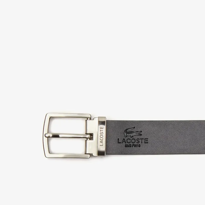 Belts Lacoste Mens Reversible Leather Belt And 2 Buckles Gift Set Noir Marine 166 Cheap On Sale