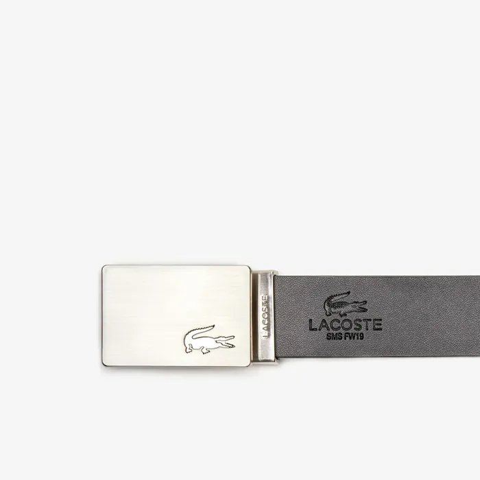 Belts Lacoste Mens Reversible Leather Belt And 2 Buckles Gift Set Noir Marine 166 Cheap On Sale