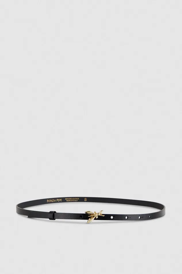Belts Women Patrizia Pepe LowWaist Leather Belt Nero