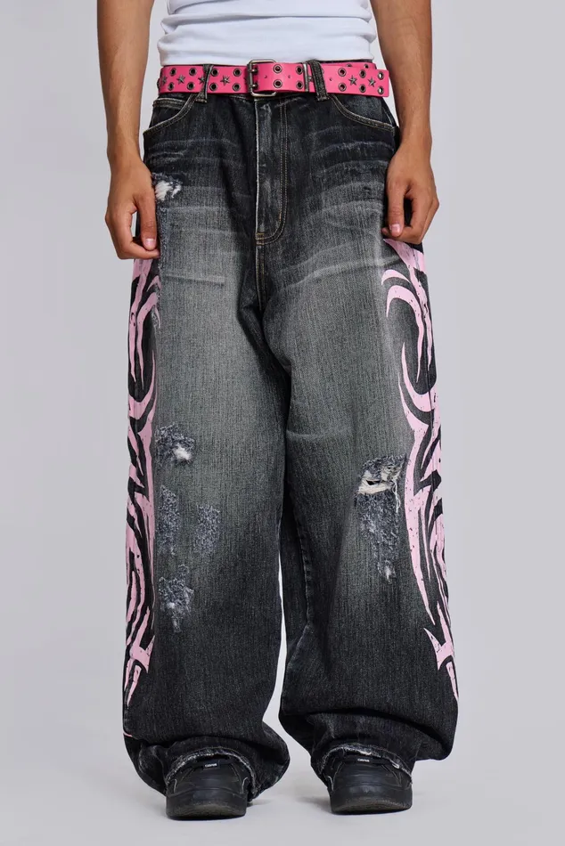 Bestsellers Men Jaded London Pink Blade XL Colossus Jeans