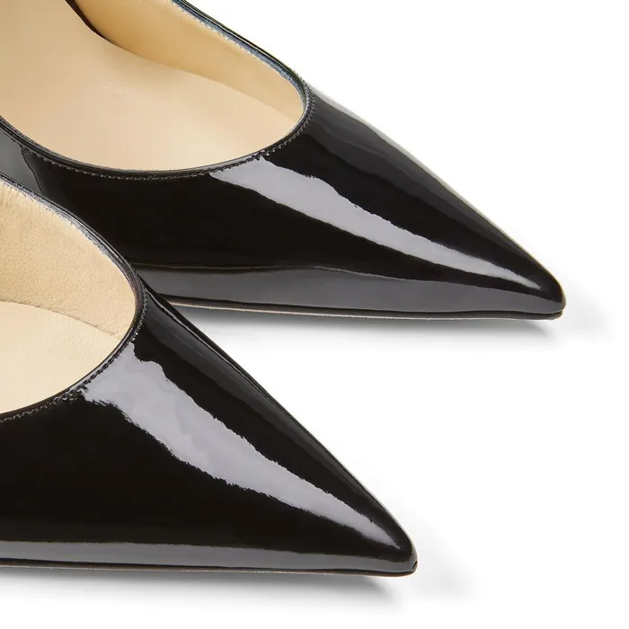 Bing 100 Black Patent Leather Mules With Crystal Strap Black Women JIMMY CHOO Mules