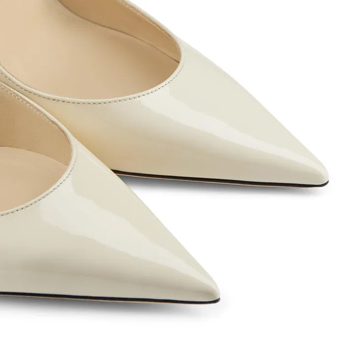 Bing 100 Linen Patent Leather Mules With Crystal Strap Linen Women JIMMY CHOO Mules