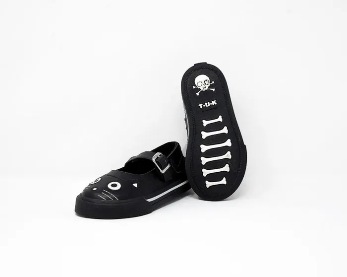 Black and White Kitty Mary Jane Toddler Sneaker Women TUK Shoes Kitty Styles Black and White Kitty Mary Jane Toddler Sneaker Women TUK Shoes Kitty Styles