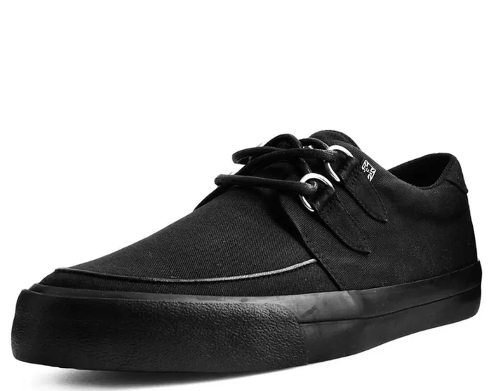 Black Basic Twill DRing Vegan Sneakers Men TUK Shoes Sneakers