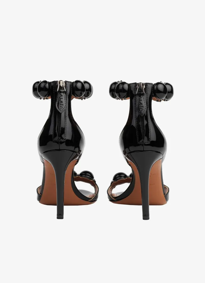 Black Bombe Sandals In Patent Calfskin Women Alaa Sandals Black Bombe Sandals In Patent Calfskin Women Alaa Sandals
