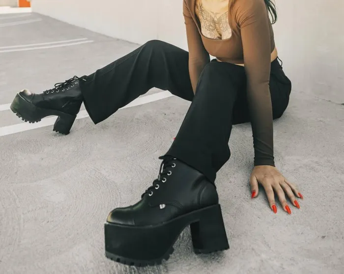 Black BrushOff 7Eye Nosebleed Boot Women TUK Shoes Boots Black BrushOff 7Eye Nosebleed Boot Women TUK Shoes Boots