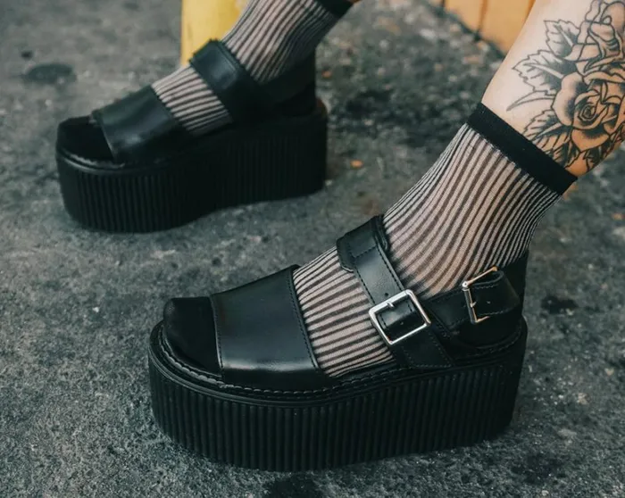 Black BrushOff Strato Sandal Women TUK Shoes Platforms Black BrushOff Strato Sandal Women TUK Shoes Platforms