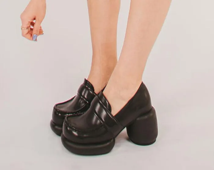 Black Bubble II Anarchic Loafer Women TUK Shoes Vegan Black Bubble II Anarchic Loafer Women TUK Shoes Vegan