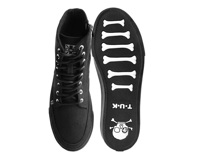 Black Canvas 8Eye Sneaker Boot Men TUK Shoes Vegan Black Canvas 8Eye Sneaker Boot Men TUK Shoes Vegan