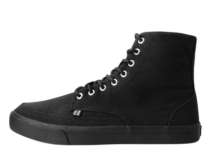Black Canvas 8Eye Sneaker Boot Men TUK Shoes Vegan Black Canvas 8Eye Sneaker Boot Men TUK Shoes Vegan