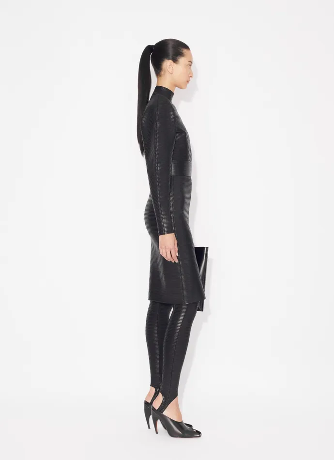 Black Coated Pencil Skirt Women Alaa Skirts