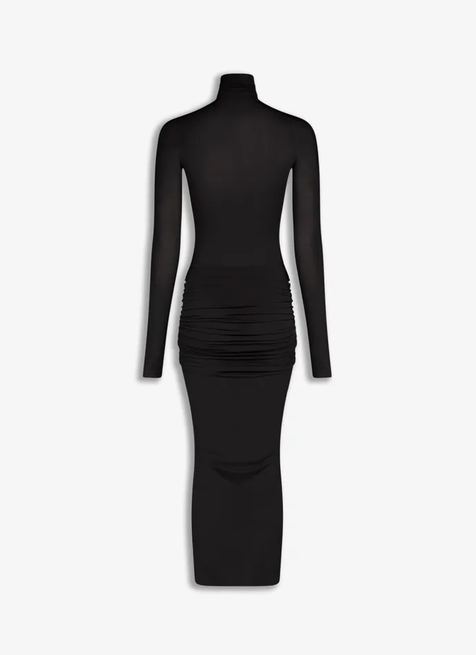 Black DRAPED JERSEY DRESS Women Alaa Dresses