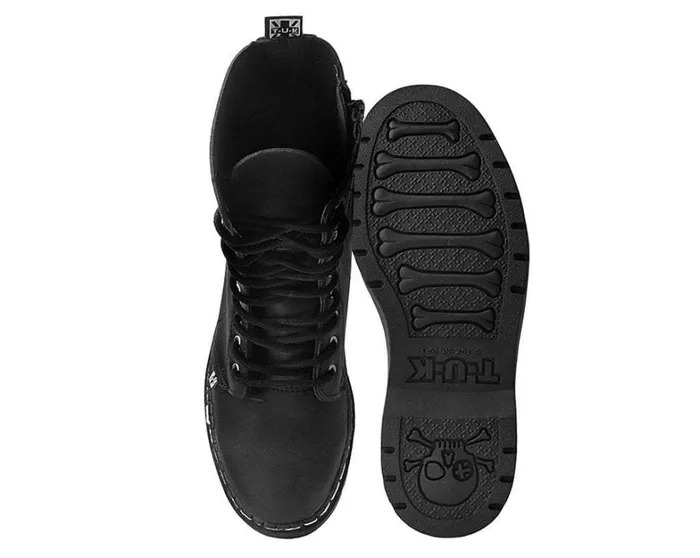 Black Faux Leather 10Eyelet Gibson Boots Men TUK Shoes Vegan Black Faux Leather 10Eyelet Gibson Boots Men TUK Shoes Vegan